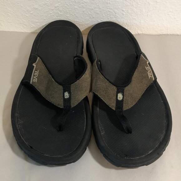 TEVA Flip Flop Sandals Men's Size US13 Brown Black 4136 Beach Sandal Shoes - Picture 5 of 12